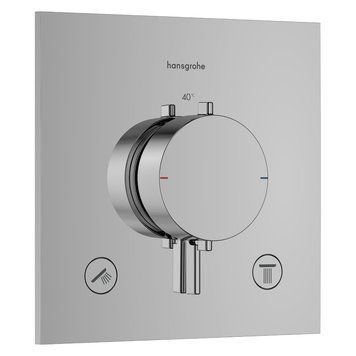 ECOSTAT COMFORT E термостат для 2х споживачів, ПМ, хром 33711000 фото