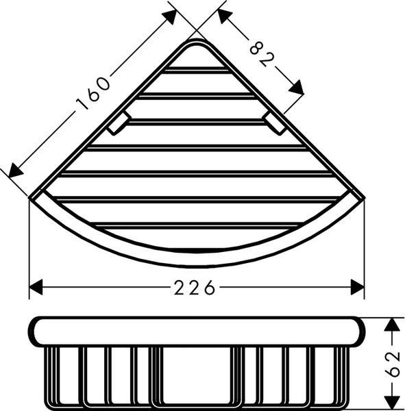 Logis Корзина кутова, настiнна, хром 41710000 фото