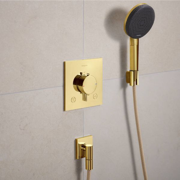 ECOSTAT COMFORT E термостат для 2х споживачів, ПМ, полірованне золото 33711990 фото