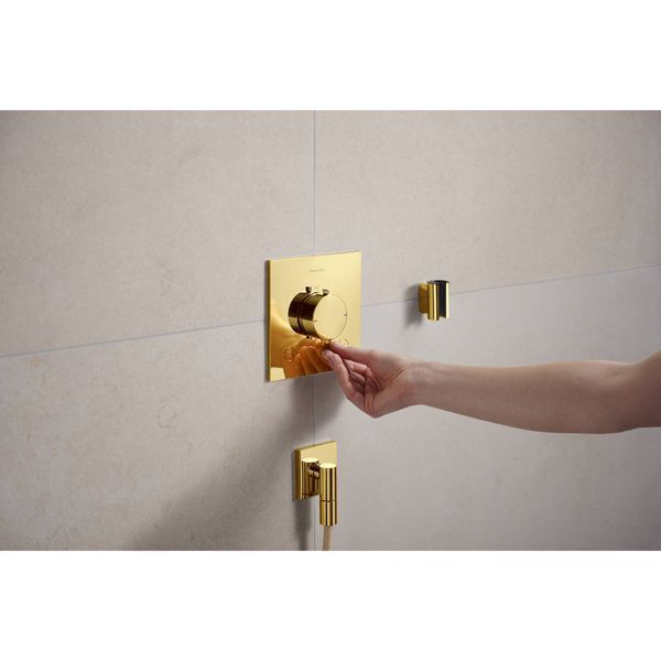 ECOSTAT COMFORT E термостат для 2х споживачів, ПМ, полірованне золото 33711990 фото