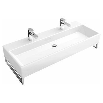 MEMENTO умивальник 100*47см, з 2 отв, без переливу, White Alpin CeramicPlus 5133A1R1 фото