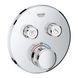 SmartControl Термостат для душа, зовнішня частина, на 2 виходи, хром 29119000 фото 1