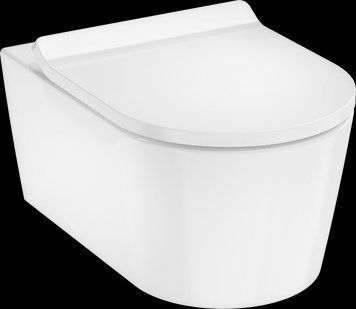 ELU PURA S унітаз підвісний 54*36,6см AquaHelix Flush, HygieneEffect, в комплекте з сиденням Slim з функцією SoftClose and QuickRelease 62025450 фото