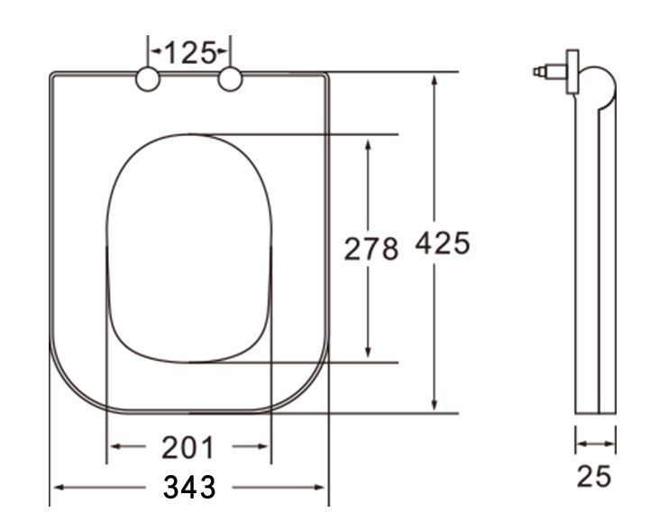 KUBIK сидіння duroplast slim slow-closing c06810233TW(3) фото