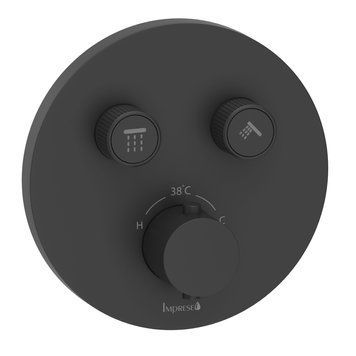 KUCERA Smart Click змішувач прихованого монтажу (термостат 2 функції, кнопкове перемикання, регулювання потоку), чорний матовий f04603410AH фото