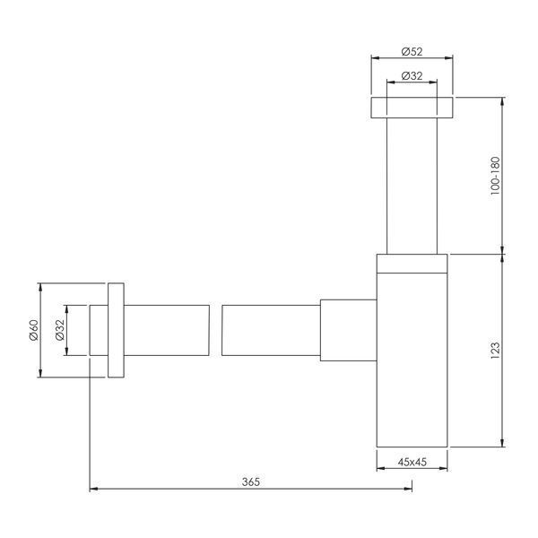 DEIRA сифон для умивальника, хром ZMK122501126 фото