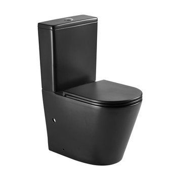 VLTAVA унітаз підлоговий з бачком (62,5*39*84,5 см, twist, сидіння duroplast), чорний матовий с06509610 фото