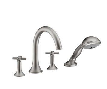 Axor Terrano - змішувач на край ванни на 4 отвори (хрестики) сатінокс HANSGROHE 37447810 37447810 фото