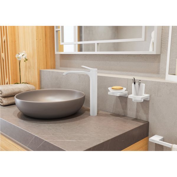 Склянка для ванної кімнати HANSGROHE ADDSTORIS 41749700, білий 41749700 фото